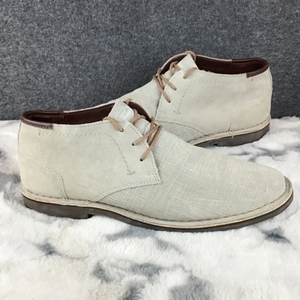 Kenneth Cole‎ Men's Beige Leather Lace-up  Shoes Size 11.5